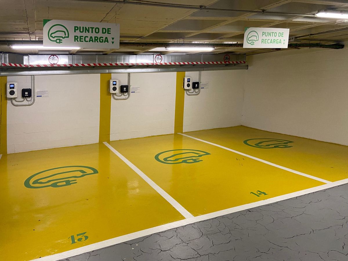 Punto de recarga en parking