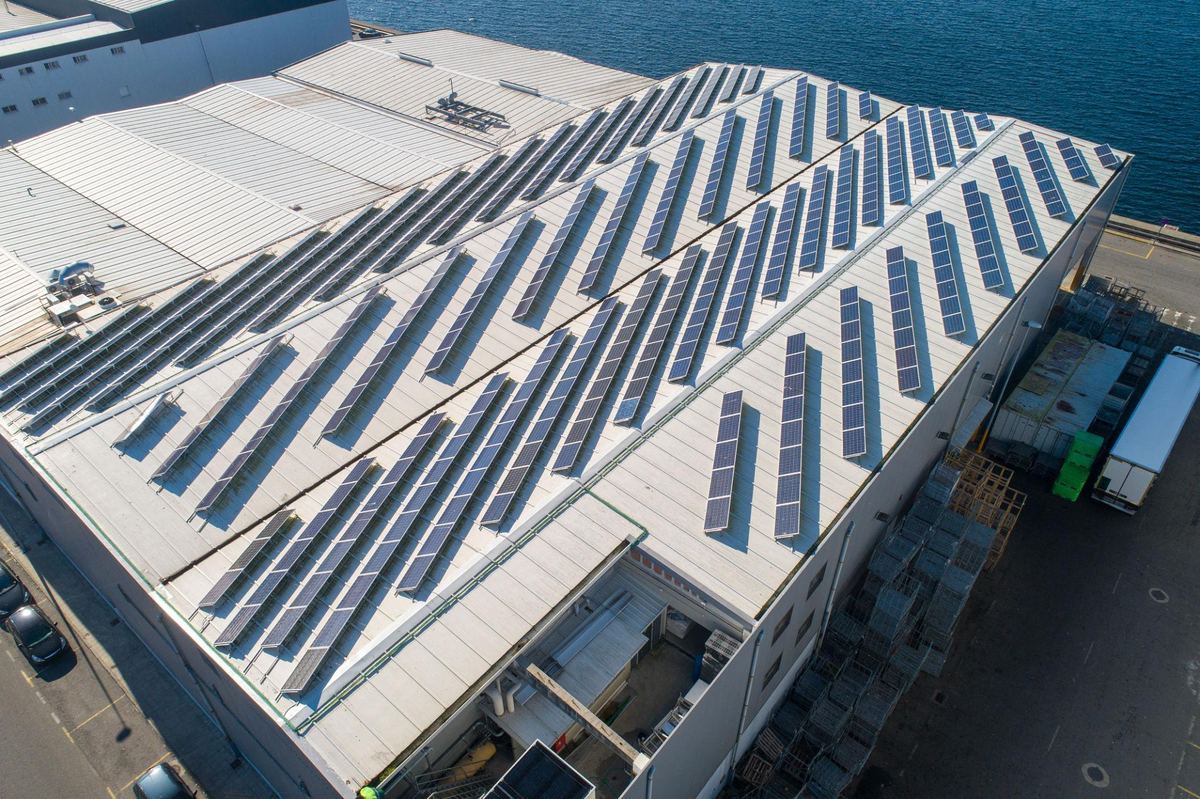 Paneles solares cubierta industrial